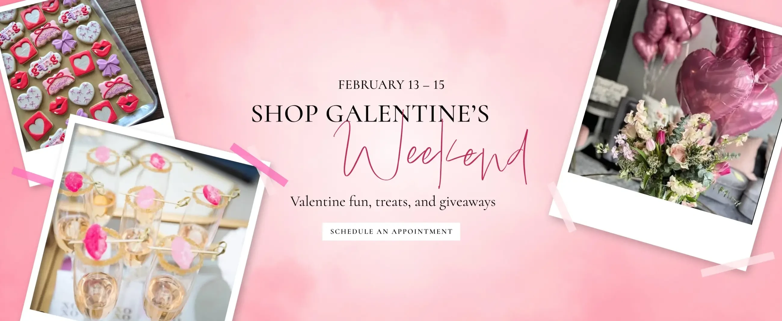 galentines day banner 2026 february